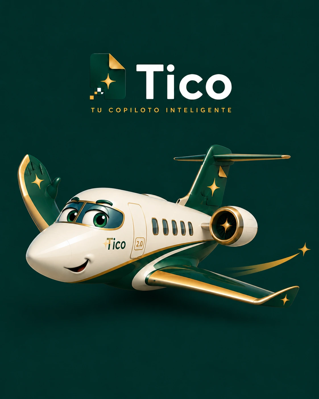 Tico dando la bienvenida